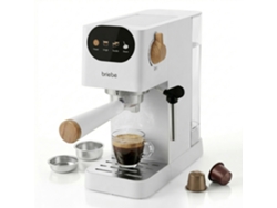 Nordic Cafetera Espresso 20 Bares Compatible Cápsulas Nespresso Y Café Molido Espumador Leche Briebe Ec1180wht Blanco