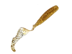 (oro 75 Mm) Paquete De 10 Cebos De Silicona Sintética Para Peces, Cebo Blando, Ligeramente Salado