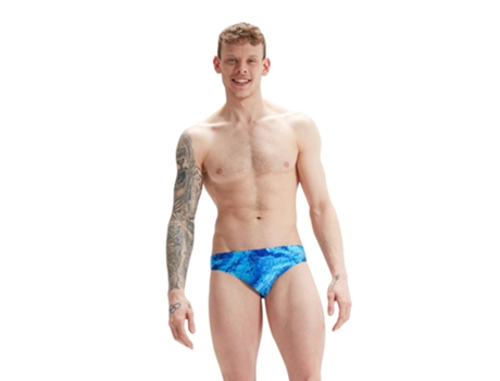 Slip de Banho Allover 5 Cm Azul Uk 30 Homemspeedo