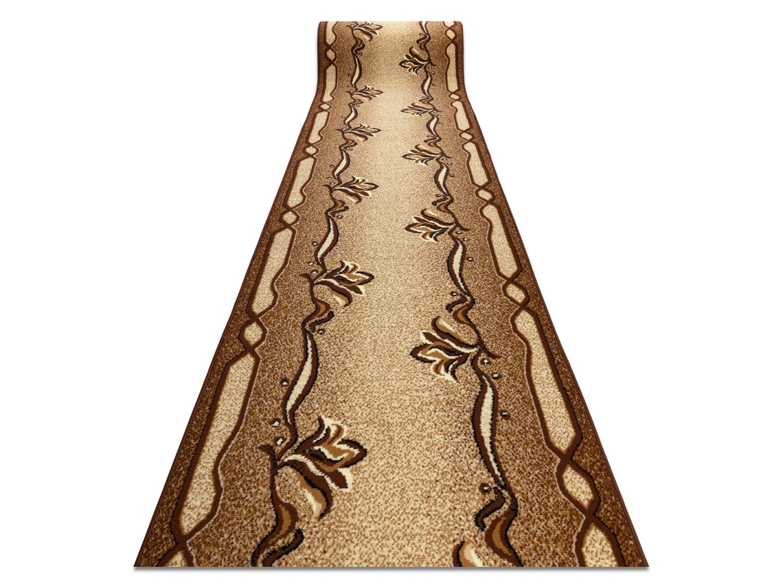 Alfombra de Pasillo Bcf Krzyś Marrón 80 cm