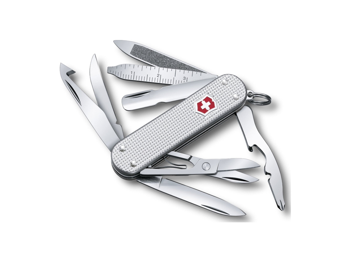Canivete Swiss VICTORINOX Mini Campeón Swiss Army Shife Silver Alox Maneja Edición Especial
