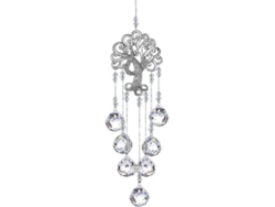 Atrapasol de cristal arcoíris - Colgante metálico del Árbol de la Vida