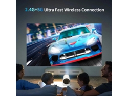 Proyector Lcd Con Android 11.0, Wifi 2.4g/5g, Bt4.1, Corrección Automática De Y Control Remoto