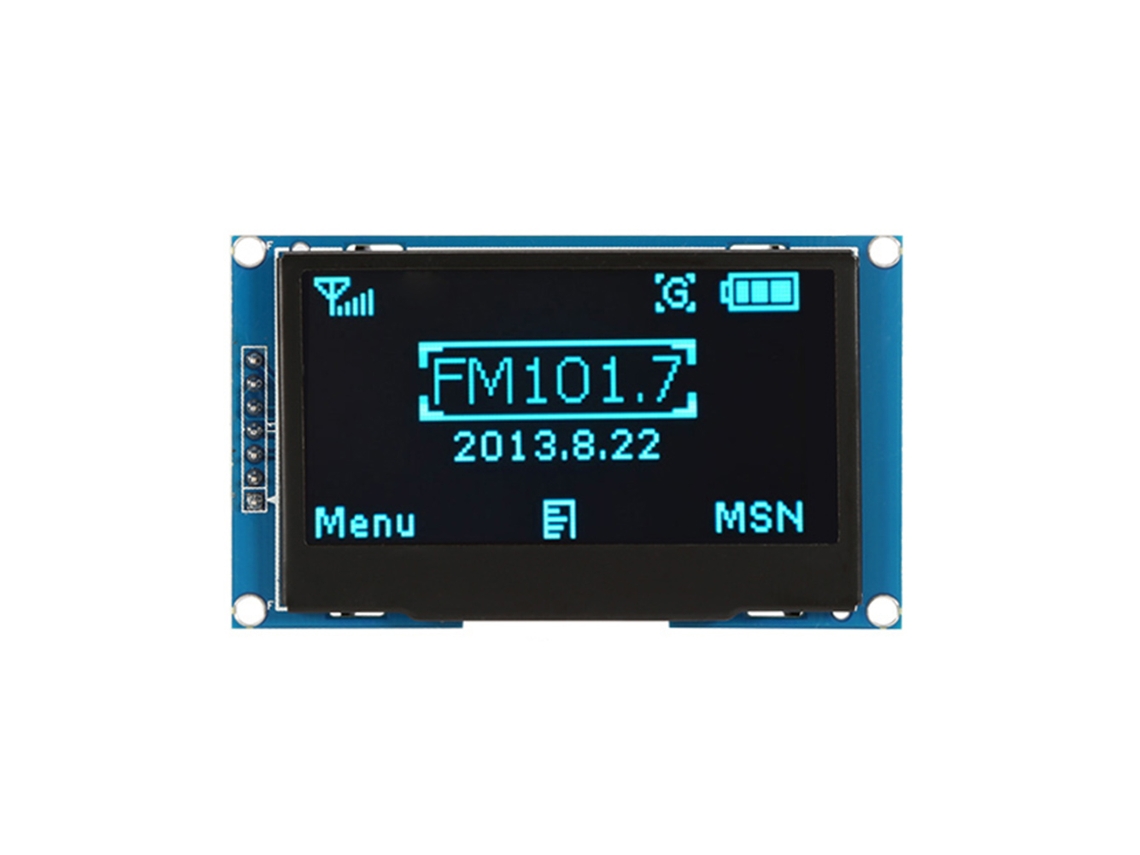 Módulo De Pantalla Oled 2.42 Pulgadas 128x64 Con Interfaz Serial Iic I2c (azul) Para Diy