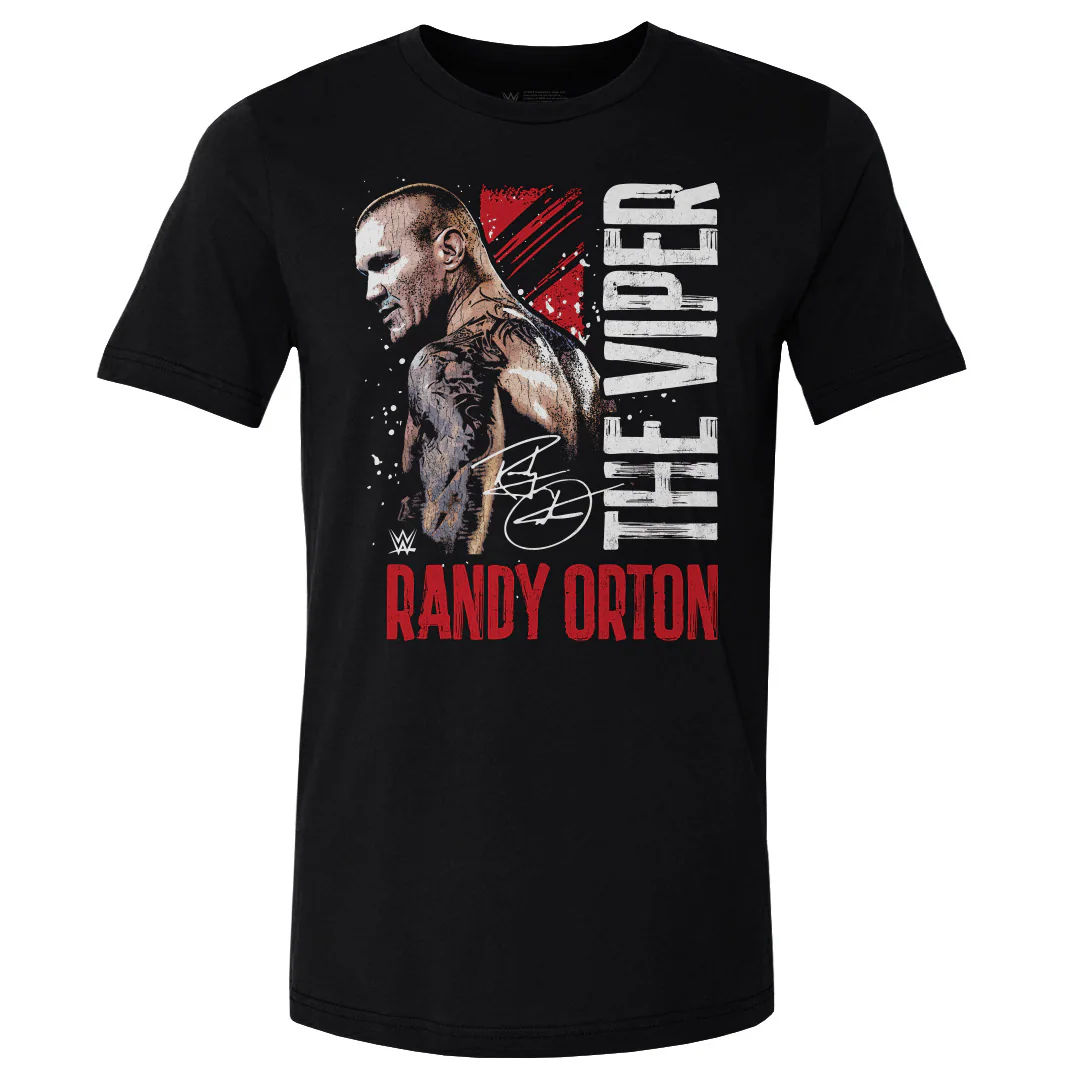 Camiseta Rockinstone Wwe Fans Black Randy Orton Gritty Camiseta Unisex Adults-s