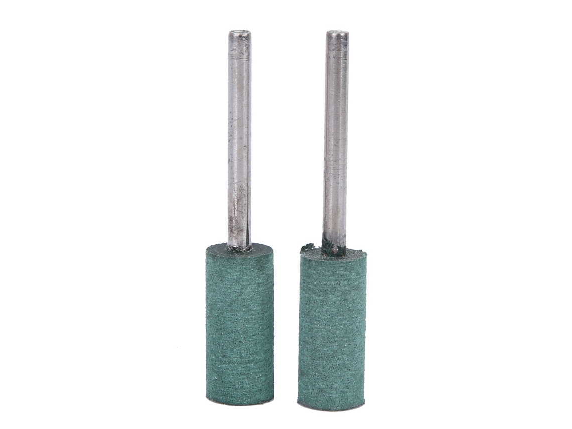 Paquete De 100 Brocas De Pulido De 3 Mm Con Cabeza De Goma Verde Y Brocas Cilíndricas De 8 Mm Para Lijadoras.