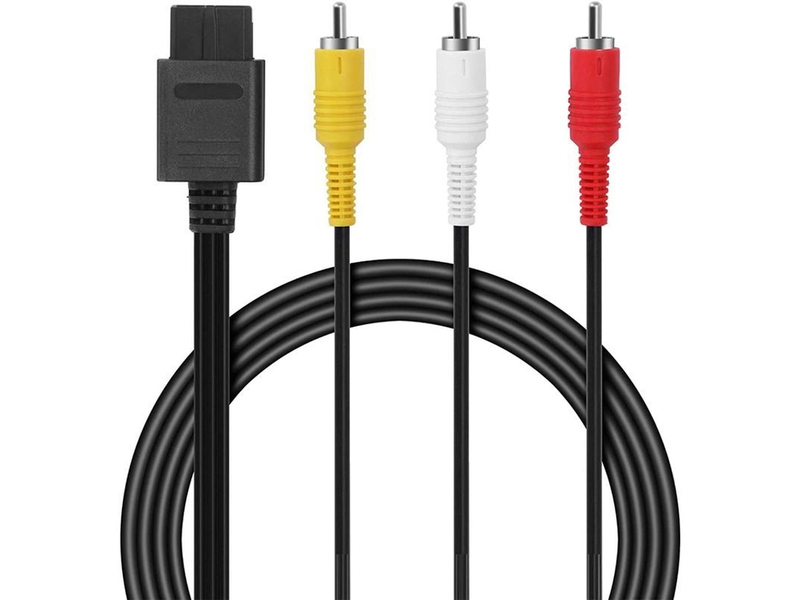 Cable A/v Compuesto Linjou Para Nintendo 64, Super Nintendo Y Gamecube - 1,8 M - Nuevo - Tercera Parte