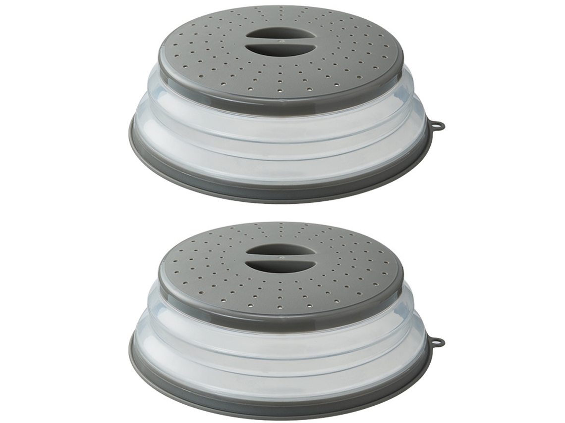 Ferramenta 2 Pçs Tampa Dobrável de Silicone Fresh-Keeping À Prova Respingos Manto Aquecimento Cinza Microondas Splatter Cobertura
