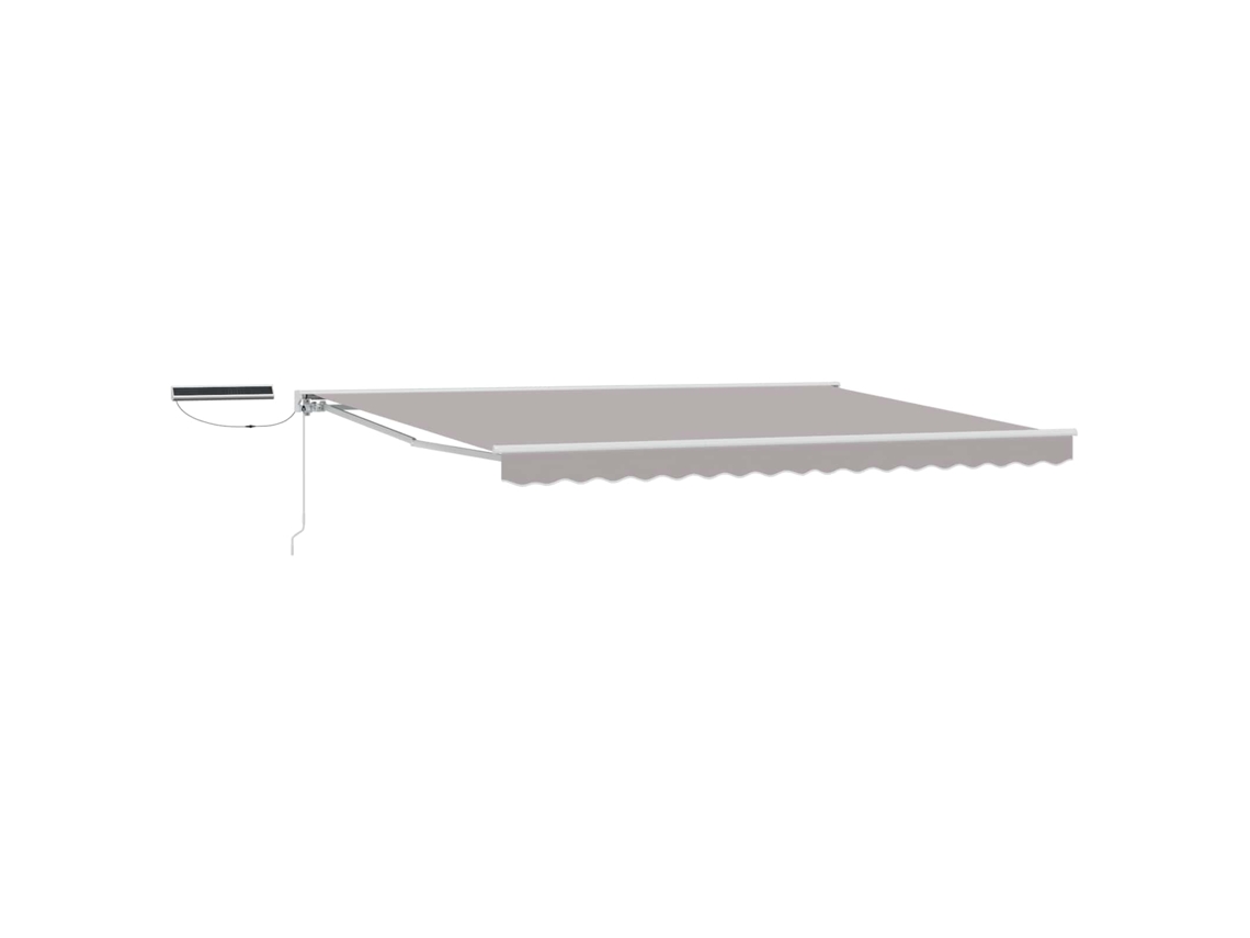 Vidaxl Toldo Retráctil Eléctrico Gris Claro Y Blanco. 5 X 3 M