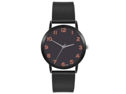 Reloj De Pulsera Unisex De Cuarzo Zhoulianfa, Esfera Redonda Sencilla, Correa De Plástico Negra.
