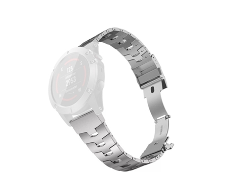 Correa de reloj inteligente para Garmin Fenix 6X 26 mm Correa de reloj de aleación de titanio de liberación rápida (Plata)