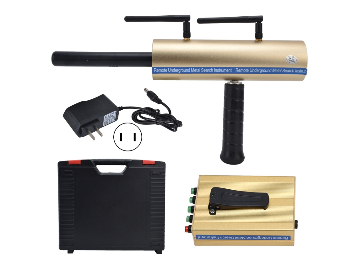 Detector de metales industrial AKS de 1000 m con 2 antenas, 110-240 V