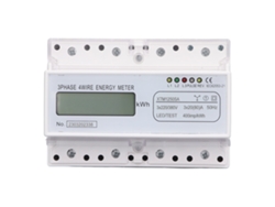 Medidor De Electricidad Trifásico De 4 Hilos Con Pantalla Lcd De 7 Dígitos Y Montaje En Riel Din De 35 Mm.