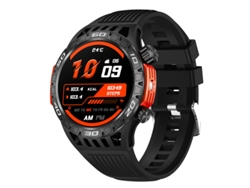Reloj inteligente HT22 negro con pantalla HD de 1,46 pulgadas, linterna, brújula, llamada de emergencia, llamada SOS, batería, Bluetooth, resistente al agua hasta 10 m Mdug