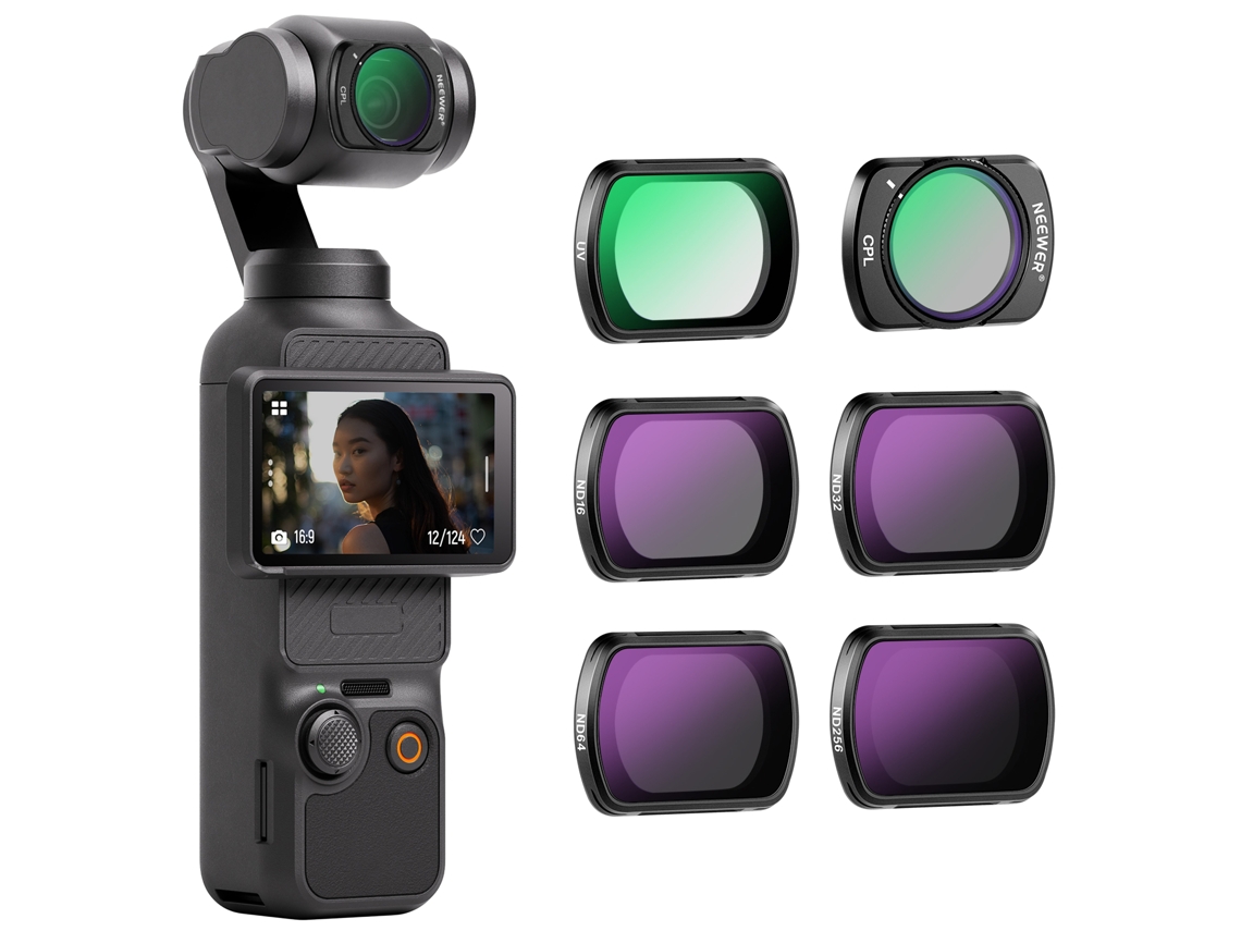 Juego de filtros magnéticos Neewer Nd/CPL/UV compatible con los accesorios DJI Osmo Pocket 3 Creator Combo