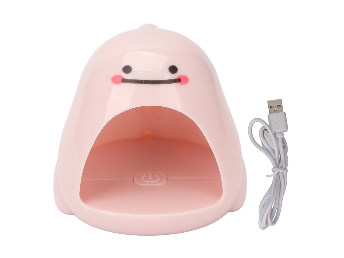 Mini lámpara UV LED para esmalte de uñas con 4 chips USB, color rosa profesional.