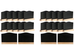 24 Mini Letreros De Madera Con Soporte, Pequeños Letreros De Madera Negros Para Etiquetar, Tarjetas De Lugar, Tarjetas De Lugar