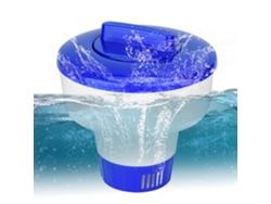 Dispensador de cloro flotante para piscina con pastillas de bromo