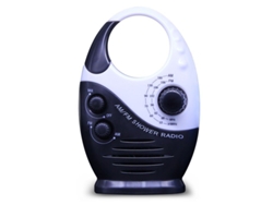 Mini Radio Am/fm, Altavoz Impermeable Para Baño, Asa Superior, Botones Portátiles.