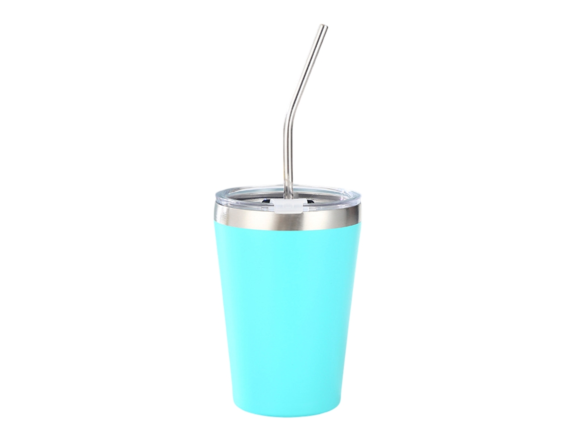 Vaso infantil de acero inoxidable de 12 oz con tapa hermética, pajita y funda de silicona, sin BPA, aislado