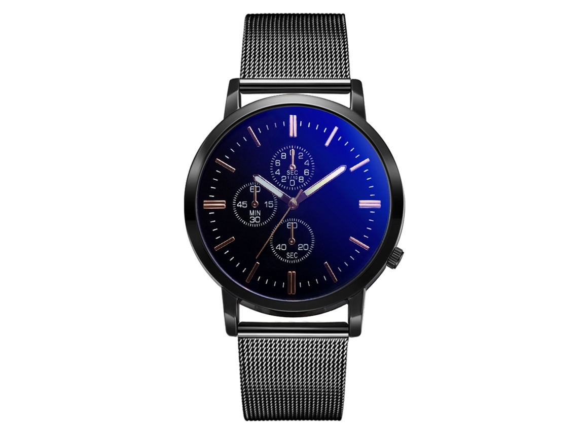 Reloj De Pulsera Casual De Moda Para Hombre Con Esfera Sencilla De Aleación Y Movimiento De Cuarzo Negro.
