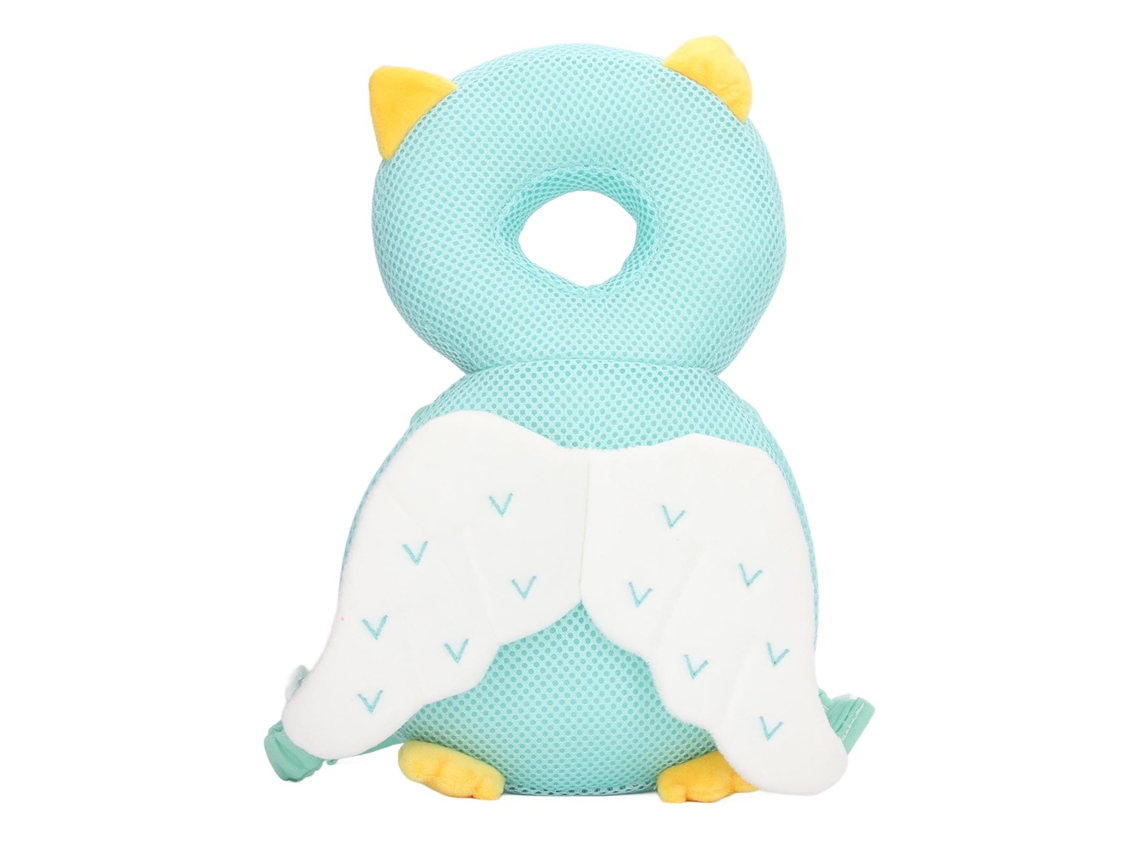 Mochila protectora para la cabeza del bebé con diseño de dibujos animados y cómodo cojín para niños pequeños.