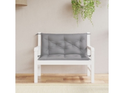 Cojines De Banco De Jardín 2 Uds Tela Oxford Gris 100x50x7 Cm
