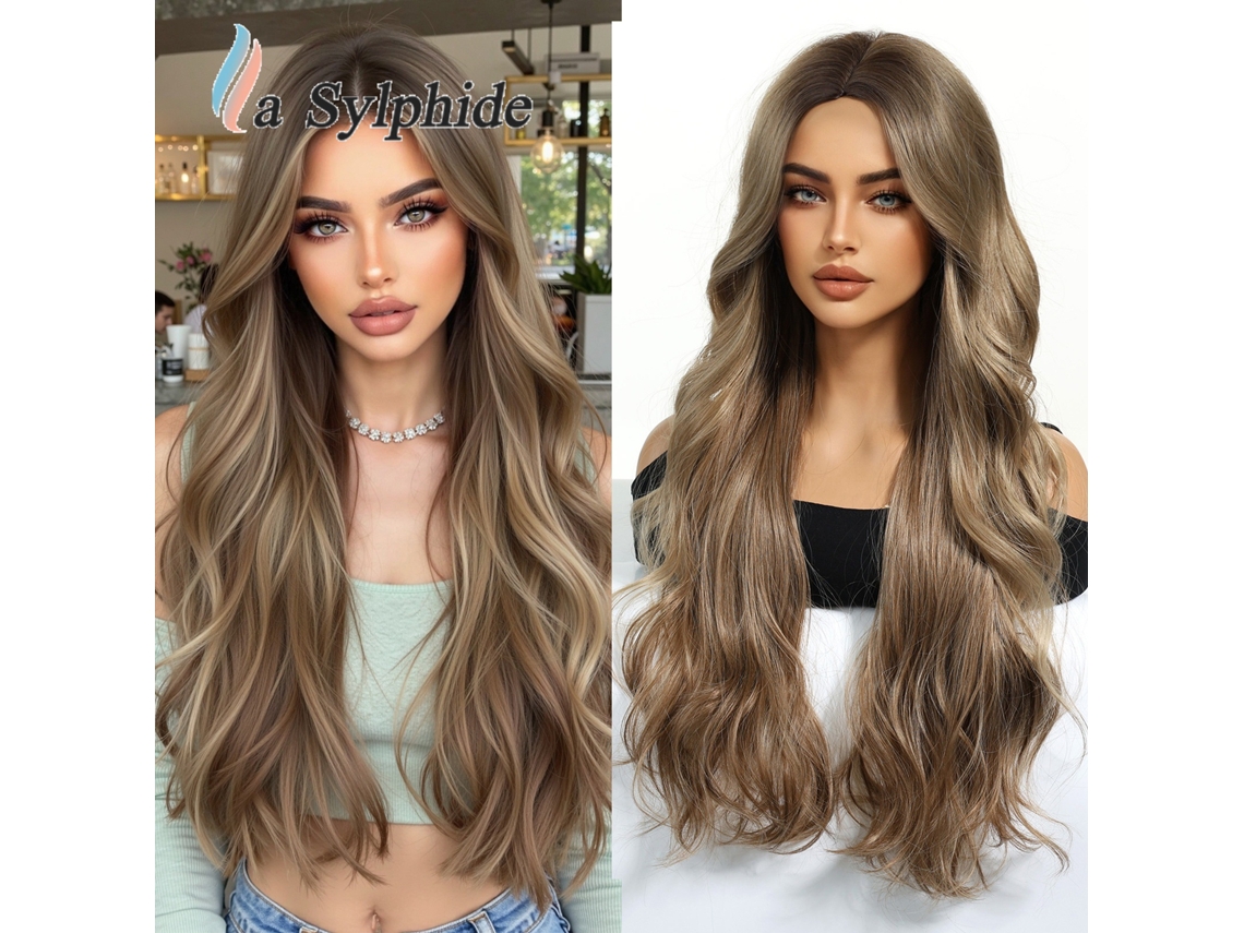 Peluca para mujer con cabello largo y rizado.swlc8361 3 YUNZII