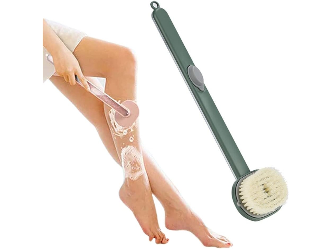 Cepillo De Baño Líquido Con Mango Largo - Dispensador De Gel De Ducha Extraíble En La Parte Posterior
