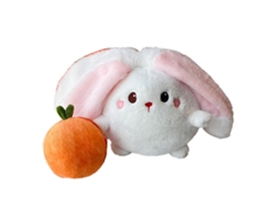 2026-muñeco De Peluche Animal Adorable Reversible De Caqui Suave Juguete Almohada Decoración Hogar Cama Conejo S 18cm/7.1in
