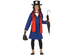 Disfraz de Niña DISFRAZZES Niñera Victoriana Vestido Azul (Talla: 5 a 6 años)