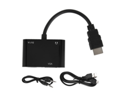 Adaptador De Hd Multimedia Interface Para Vga Com Resolução 1920x1080 Para Computador Laptop Pc