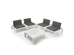Tresillo api + cojines blanco conjunto