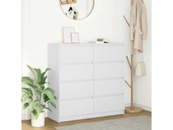 Aparador | Mueble De Comedor | Buffet Blanco 100x35x99 Cm Madera De Ingeniería Wsd13645