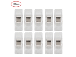 100 Pinzas De Costura Clover Wonder, Transparentes, Para Coser, Patchwork Y Tejer.