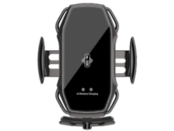 Cargador Carro Qi Fast Sensor Infravermelho Inteligente Auto Para Apple, Samsung Yizhood Negro