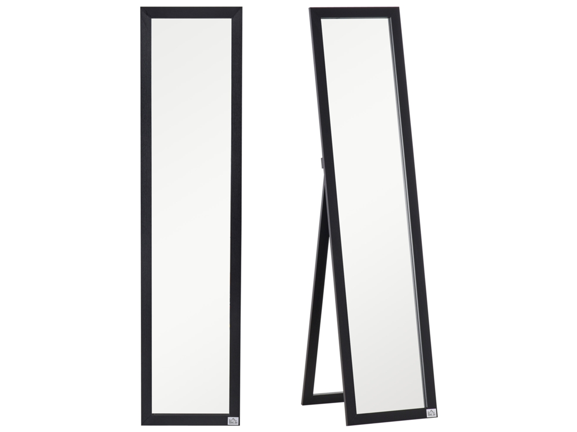 Espejo De Cuerpo Entero De Pie O Para Colgar De Estilo Moderno Para Pasillo Dormitorio 37x37x154 Cm Negro