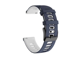 Correa Pioneer para Garmin Vivomove Luxe Azul Escuro y Blanco