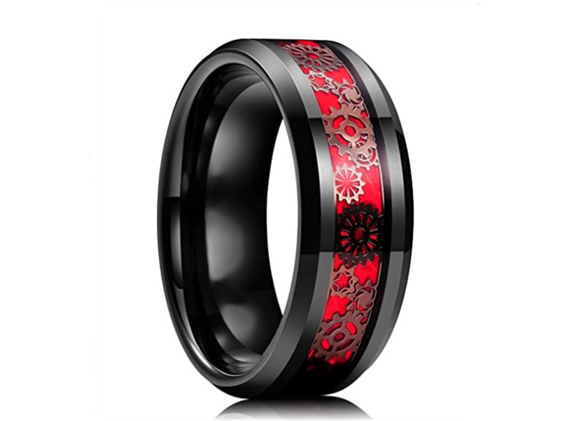 Tarjeta expositora de joyería para anillos elegantes y con estilo de acero inoxidable para hombres y mujeres.