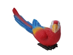 Escultura De Loro, Resina Sintética, Impermeable, Decoración Para Jardín, Patio O Balcón, Guacamayo Rojo, Izquierda