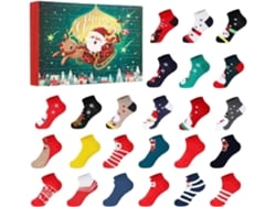 Meias Calendário Do Advento- De Natal Divertido 2025, Festivas Com Estampas Fofas- Para Adultos E