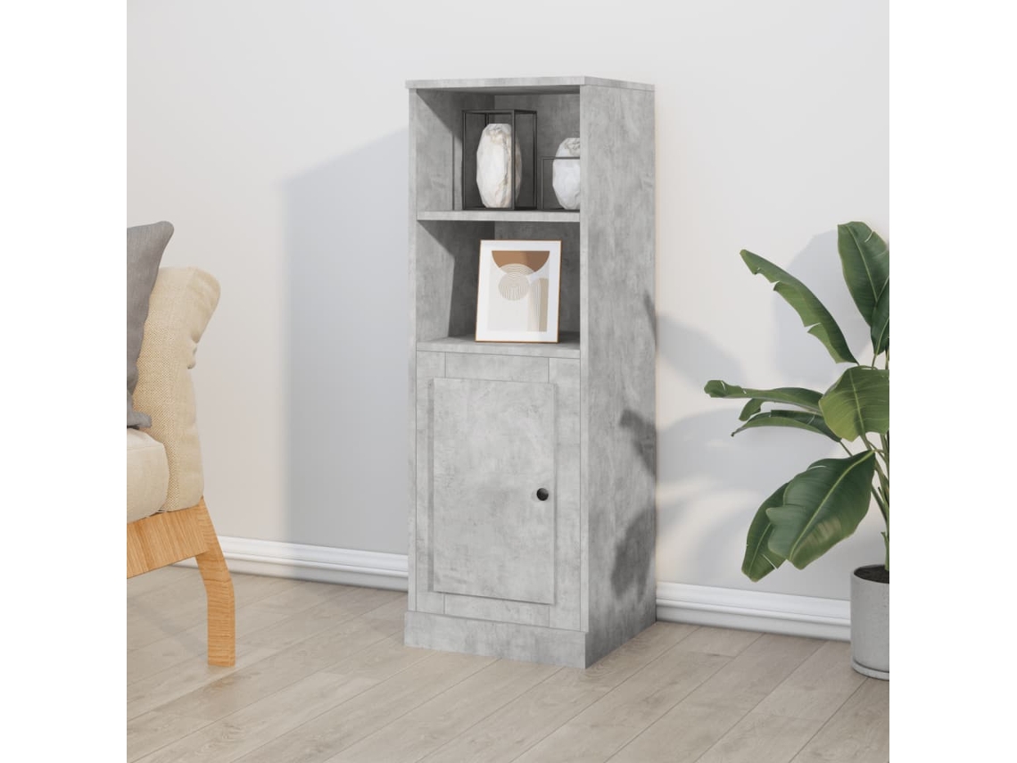 Aparador Madera Contrachapada Gris Hormigón 36x35,5x103,5 Cm