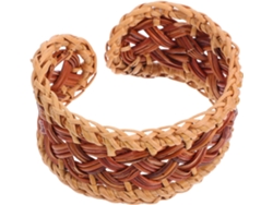 Pulseira De Rattan Trançado À Mão, Leve E Ajustável, Estilo Boémio, Bracelete Étnico.