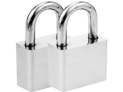 Paquete De 2 Candados De Seguridad De Acero De 50 Mm PRIMEMATIK.COM