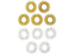 10 Anillos De Masaje Para Dedos Con Puentes Para Relajación Y Alivio Del Estrés Para Niños Y Adultos.