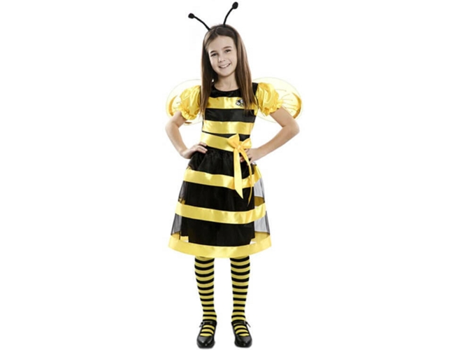 Disfraz de Niña DISFRAZZES Abejita Amarillo Y Negro (Talla: 7 a 9 años)