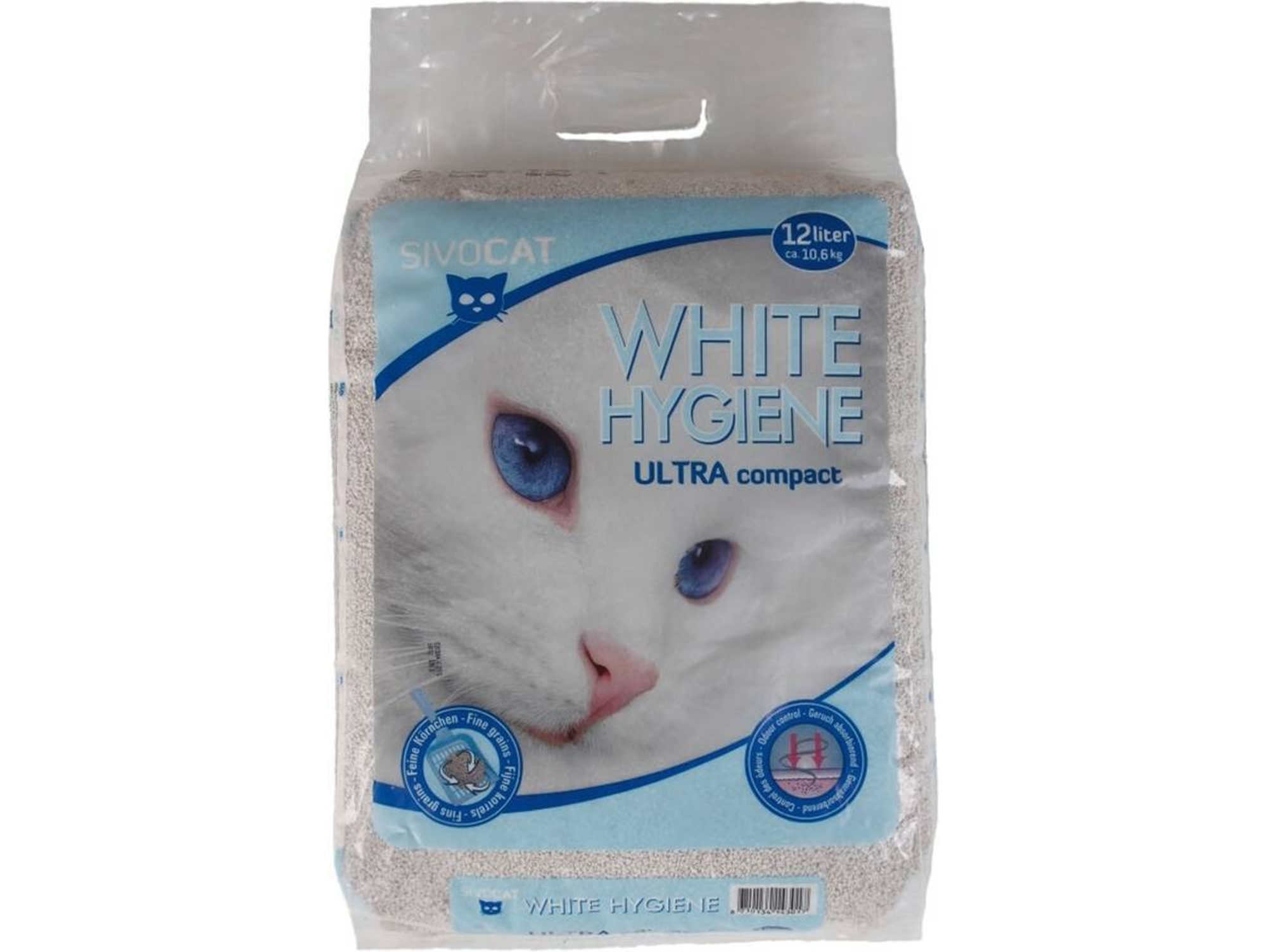 Arena para Gatos SIVOCAT White Hygiene Ultra 12 Lt/10,2 Kg