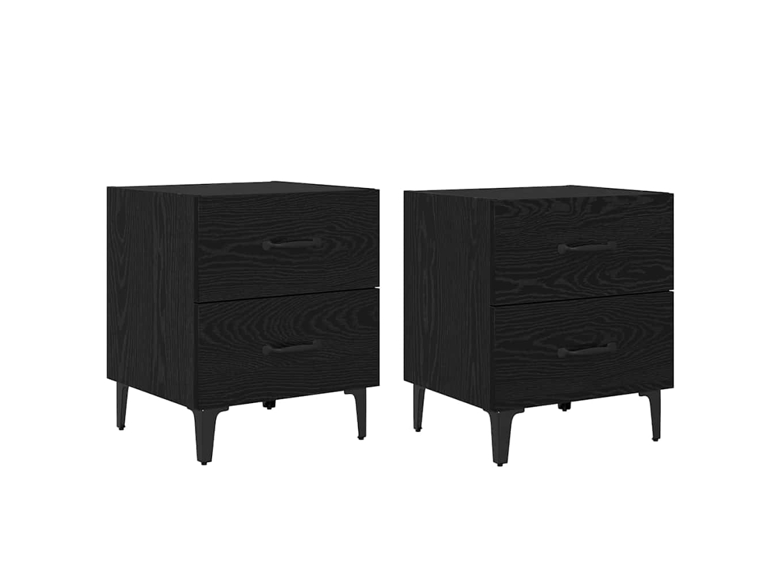 Conjunto de cama y armario de 2 piezas de roble negro 40x35x47,5 cm MAISON EXCLUSIVE