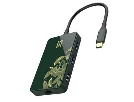 Adaptador LENOVO Er-08 Tipo-C a Hub 1000Mbps 3Usb3.0 Pd Hdmi Vga para Huawei Mate40/P50 S20