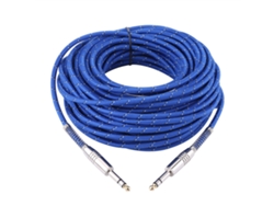 Cabo De Áudio Estéreo 6.35mm Macho Para Macho Para Guitarra Eléctrica Mixer 20 Metros
